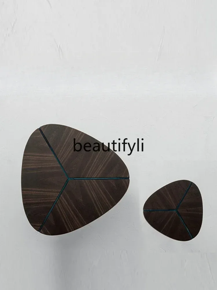 

2003 Size combination coffee table suspended glass walnut solid wood high-end villa side table