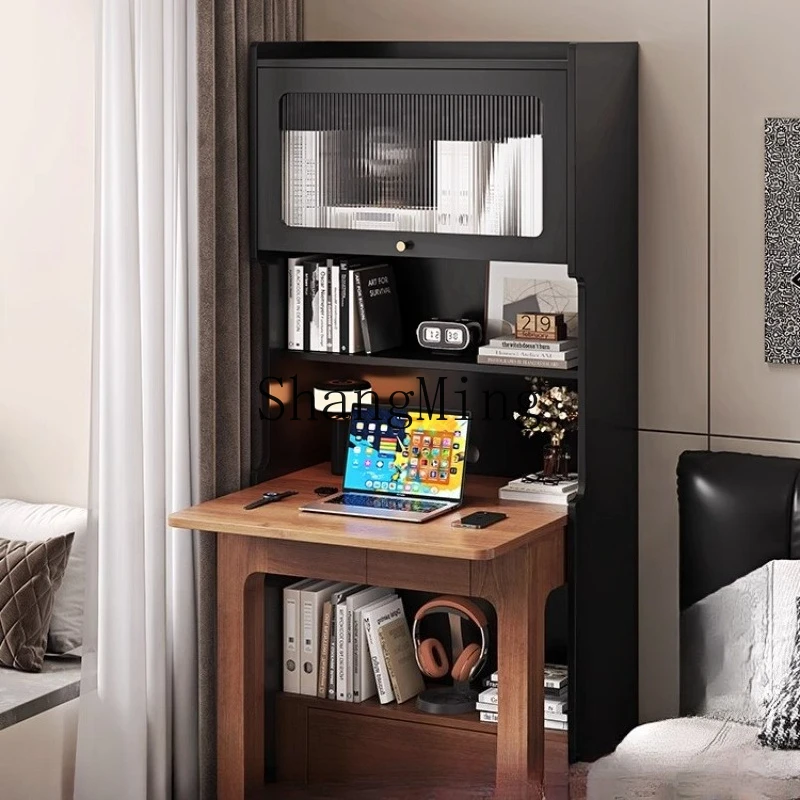 CL  desk cabinet integrated small apartment household one-piece study table bedroom wall computer table