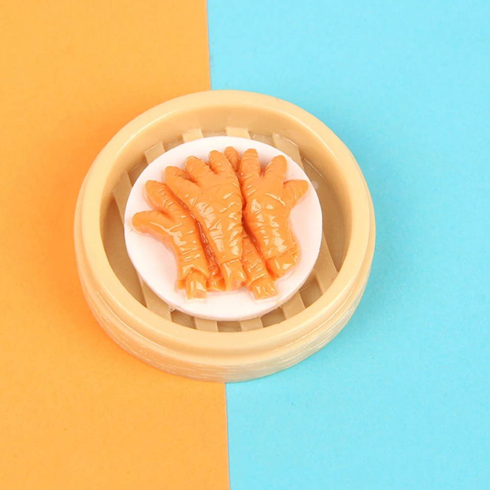 

6pcs Simulated Food Miniature Steamed Foods Resin Play Decor for Teaching Photography Props Lifelike Craft Miniature Food Toy