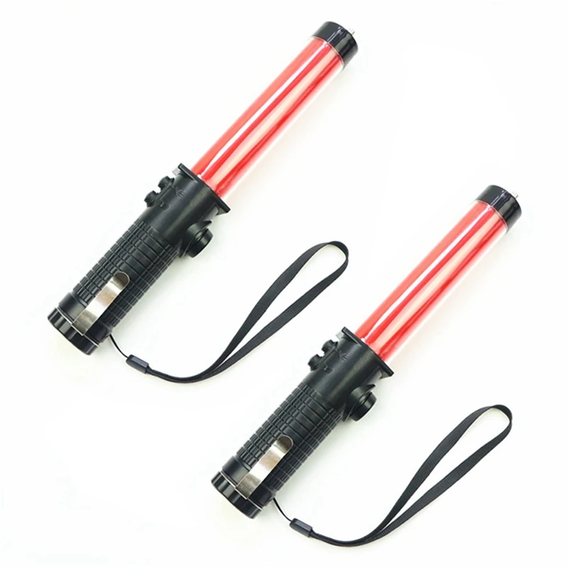 Traffic Batons, Traffic Control Stick,Safety Light Batons, Signal Batons For Parking And Airports, Easy Install 30Cm, 2Pcs