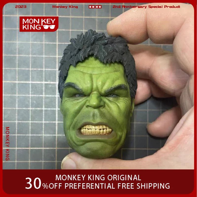 

Original Dismantling 1/6 HOTTOYS Avengers Hulk Head sculpture Anime collection model Desktop ornament decorations Children Toy
