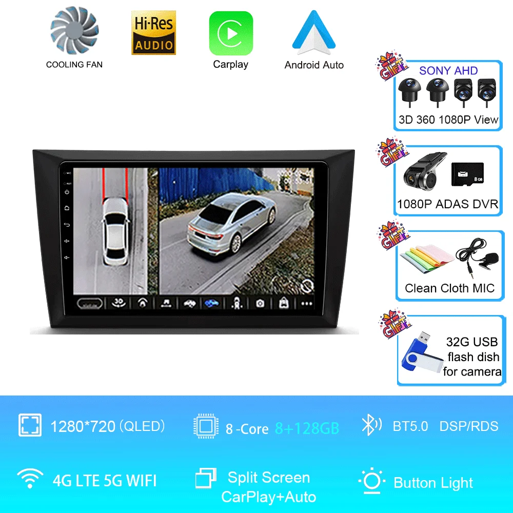 Android 16 autoradio voor Volkswagen VW Golf 6 MK6 GTI 2008-2016 draadloze Carplay autoradio multimediasysteem 4G DSP 2 Din