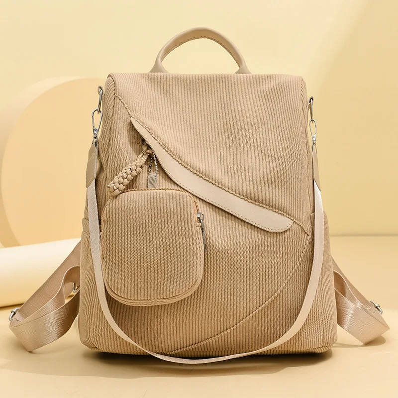 New Large Capacity Versatile Fashion Women Backpack French Light Luxury Anti Theft Travel Bag For Outdoor Business Trip
