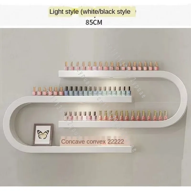 Iron Cosmetic Display Rack, U-shaped Wall Hanging Shelf, Nail Polish Storage Holder for Use
