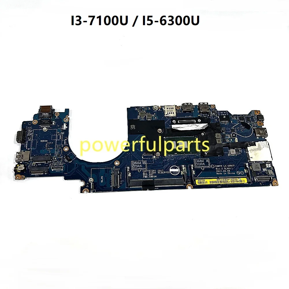 

For DELL Latitude 5480 Motherboard CDM70 LA-E081P 0RH40R 04X333 i3 i5 CPU On-Board Working Good