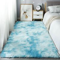 VIKAMA Silk Wool Fluffy Shaggy Bedroom Area Shaggy Non-Slip Rugs, Machine Washable Soft Shaggy Rugs Modern Soft Plush Rugs