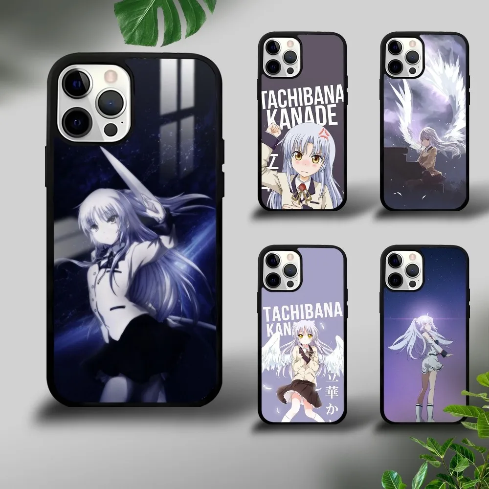 Anime A-Angel B-Beats Phone Case For iPhone 16 15 14 13 12 11 Pro Xs Max Mini Plus Celulares Hard Funda