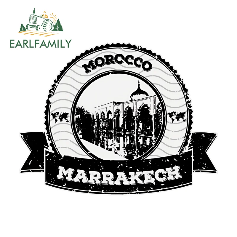 

EARLFAMILY Scenery Morocco Decal Travel Personality Car Sticker Interesting Decal Practical Sunscreen Tumbler Storage Flask Host
