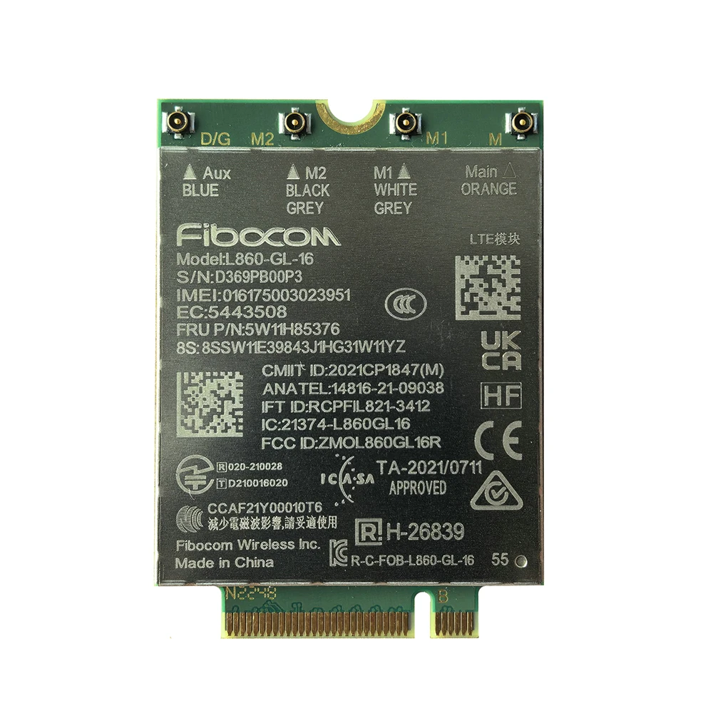 Fibocom L860-GL-16 FRU 5W11H85376 LTE CAT16 M.2 Module 4G Wireless WWAN Card For Thinkpad T16 Gen 1 P16s Gen1 Laptop
