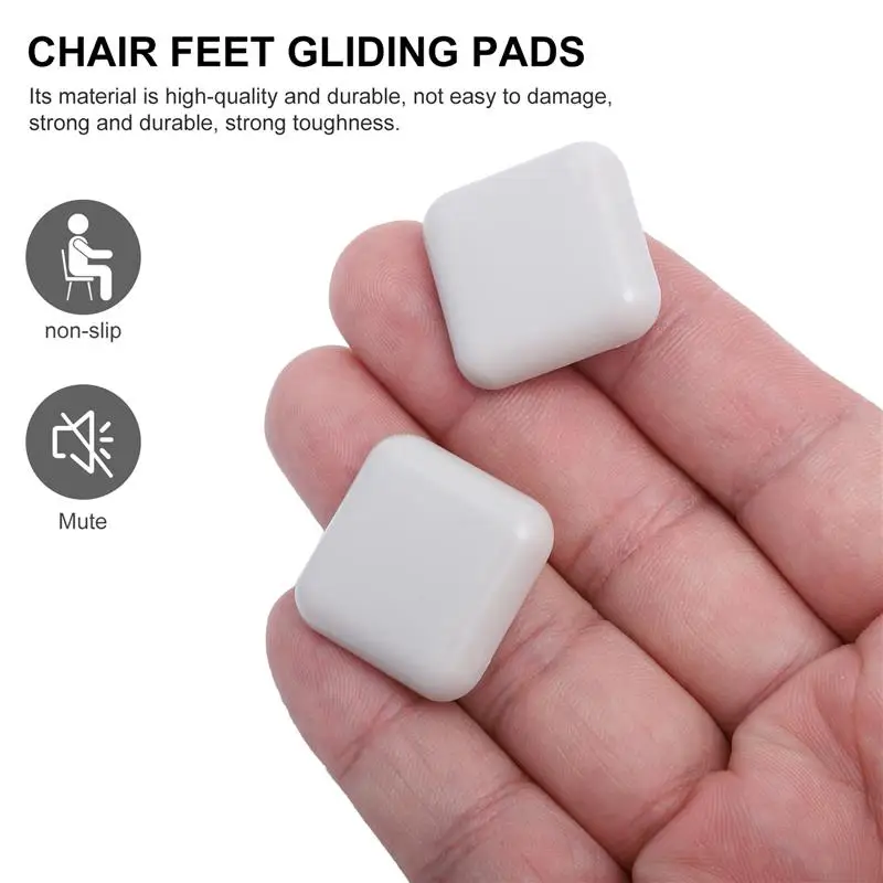 24pcs square/round Sliding Cushion Anti-collision Furniture Cushion Feet Gliding Pads Self-adhesive Floor Protection Furniture