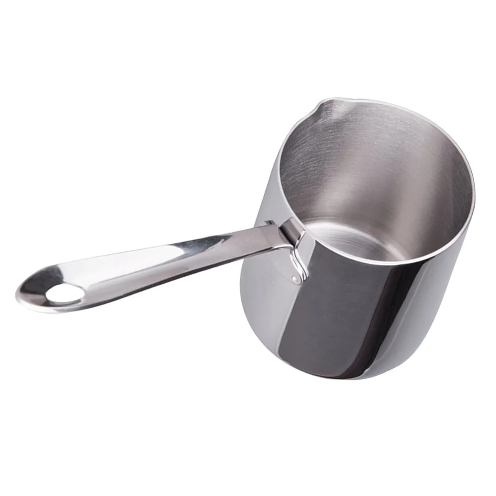 

370 мл кофейник из нержавеющей стали, чайник для плавления крема для турецкого кофе, масла, шоколадного соуса, подогреватель молока для домашнего кафе