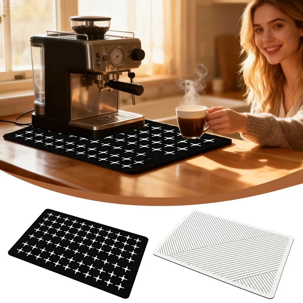 Fashion Fast Dry Diatomite Drain Pad Heat Insulation Non-slip Sink Absorbent Mat Coffee Coaster