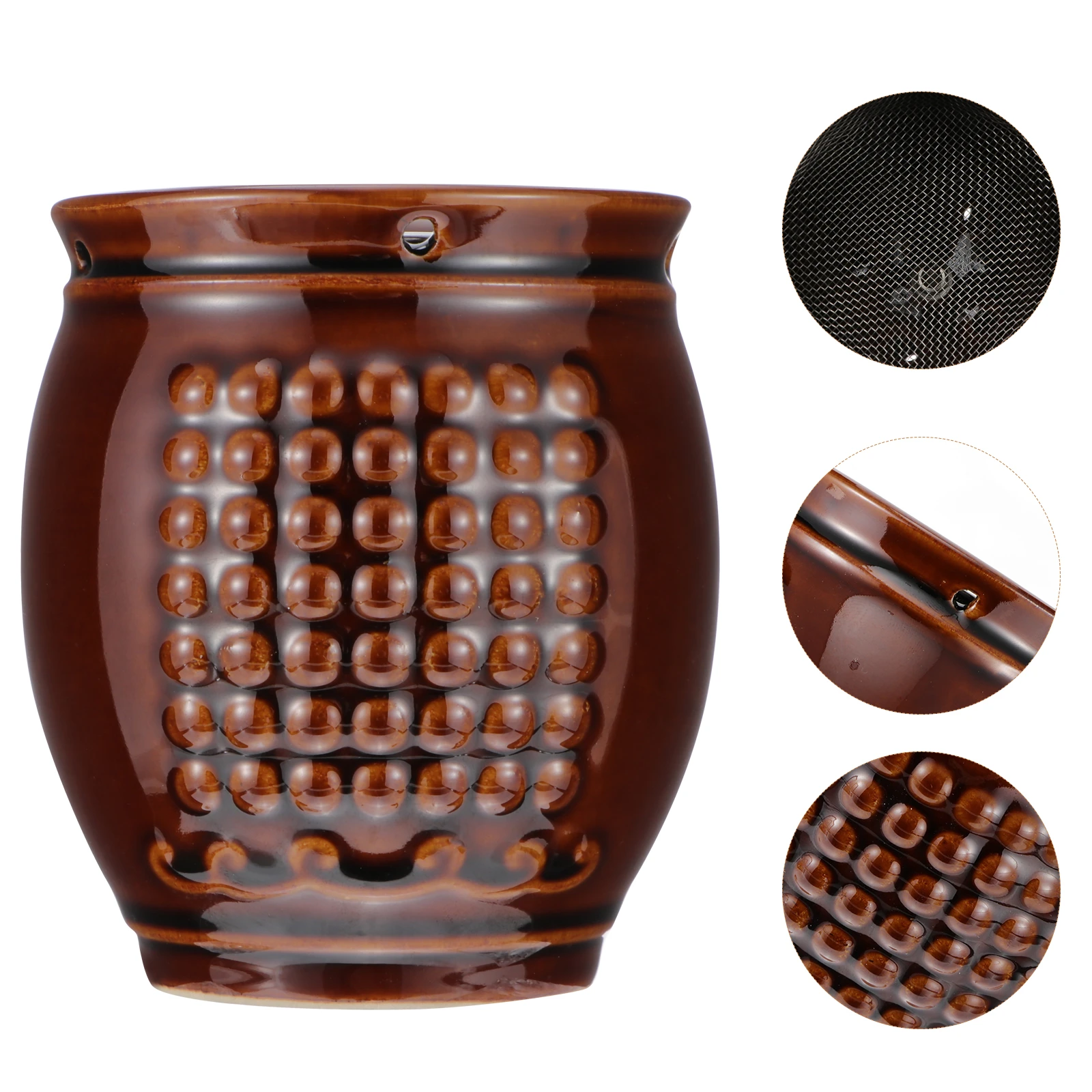 

Керамический горшок для прижигания, портативная коробка для прижигания тонкой работы для облегчения боли при артрите, здравоохранения, мокса, соскабливание, дом