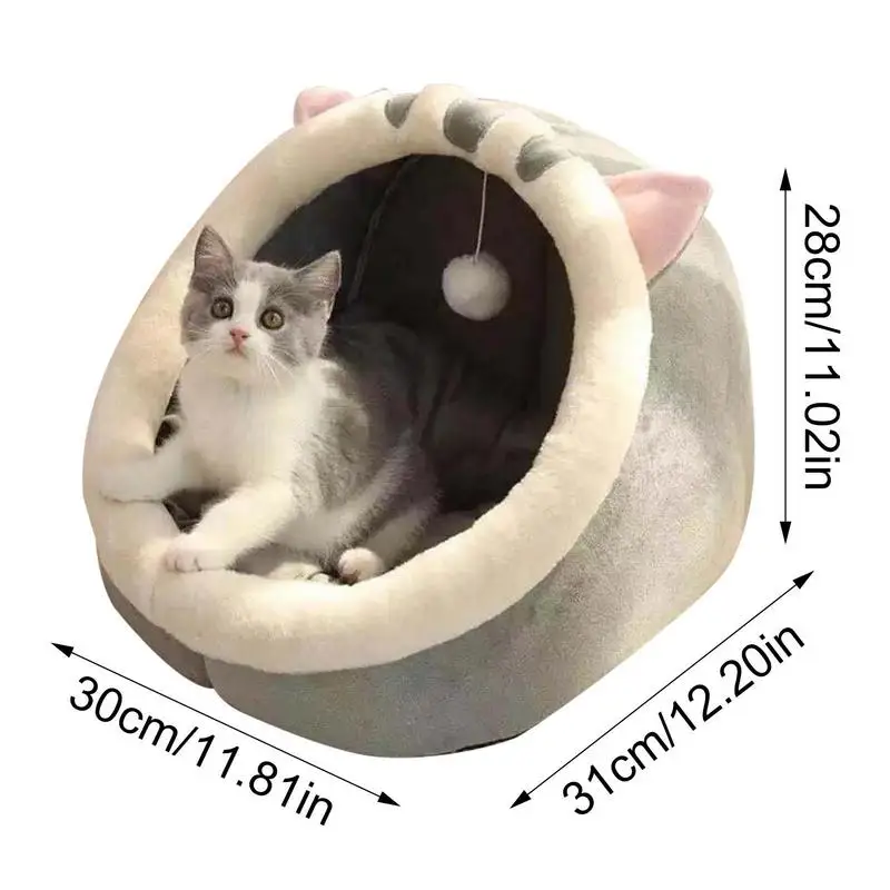 Deep Sleep Cat Bed Warm Pet Basket Cozy Kitten House Lounger Cushion Cat Nest Tent Soft Small Dog Winter Mat Bag Cave Cats Bed