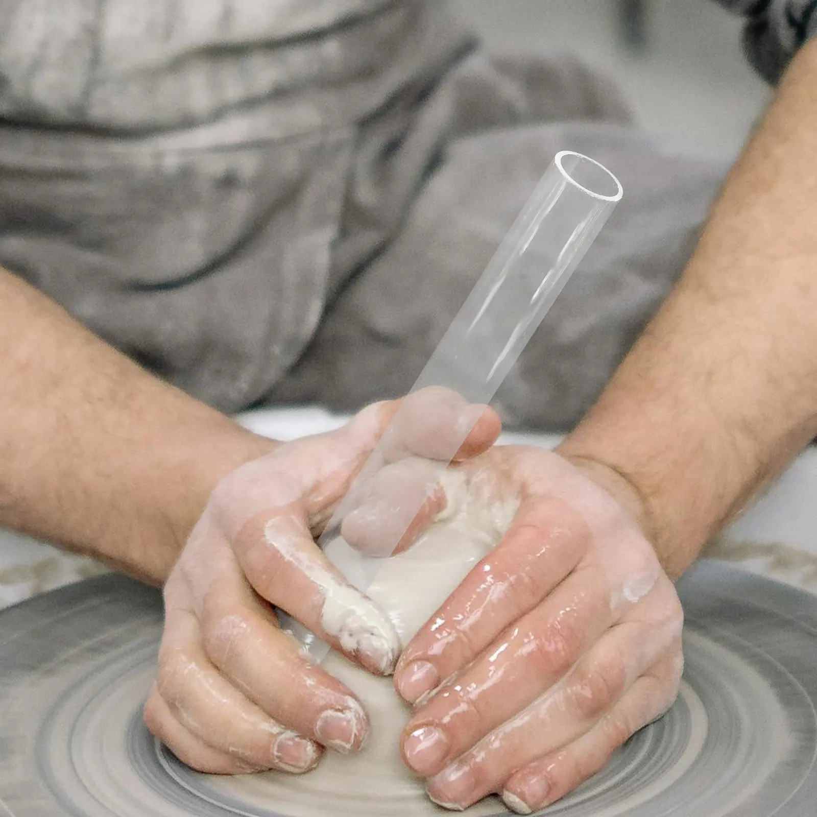 

Набор из 2 прозрачных акриловых скалывателей (твердые и полые) для полимерной глины, лепки, резьбы, поделок своими руками и формовки