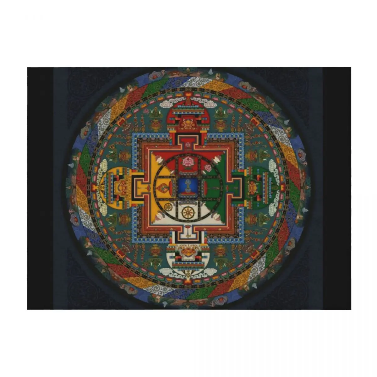 

Mandala of Yamantaka Throw Blanket Heavy anime Summer Thermal Blankets