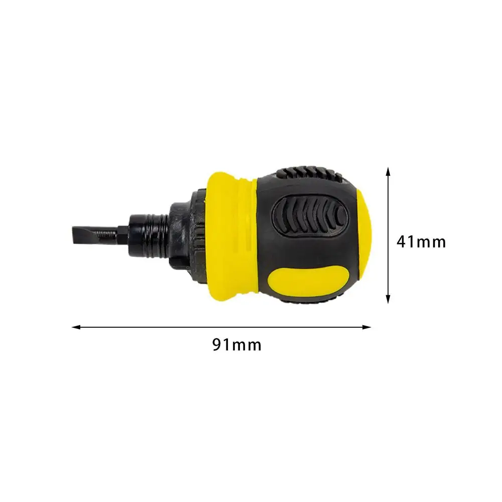 Dual Screwdriver 2 In1 Telescopic Screwdriver Manual Ratcheting Phillips Slotted for Labor-Saving Screwdriver Hand Tool 3Color