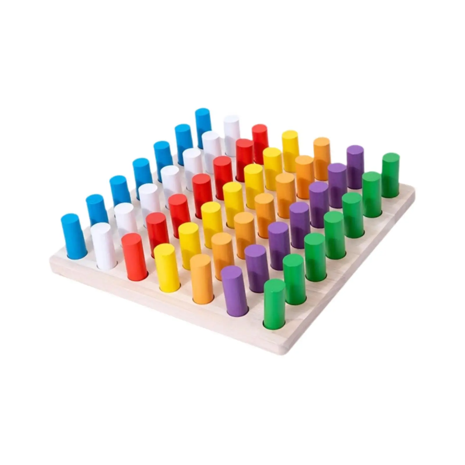 Finger Wooden Interposer Educational Toy Color Sorting for Boys and Girls