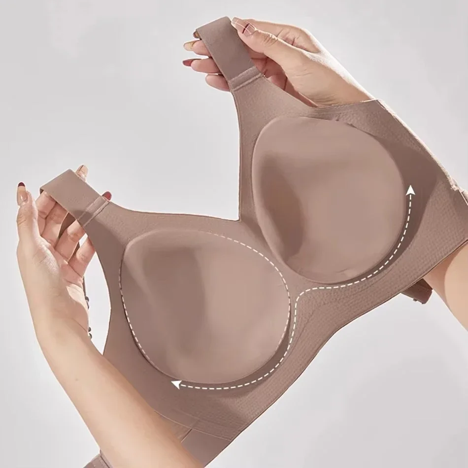 2026 NEW Women's Seamless Bra Thin Style No Wires Pull-Up Anti-Sagging Large Size for Small to Large Breasts Comfortable Underwe