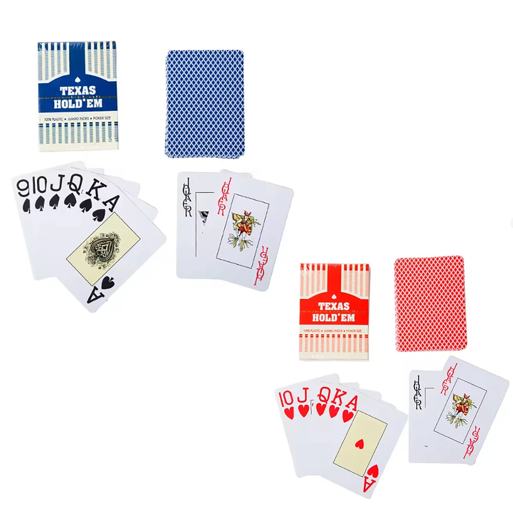 

Set Waterproof Playing Cards for Baccarat Texas Hold'em, Durable Smooth Poker Cards for Bridge Casino Home Party Games