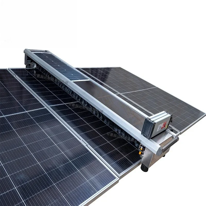 Solar photovoltaic panel engineering system cleaning brush roller plate automatic cleaning efficient dust removal