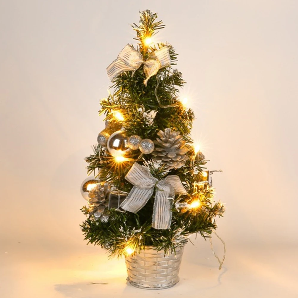 

1Pcs Mini Christmas Tree 40cm Decorative Light Operated Christmas Decoration Night Lamp for Home Bar