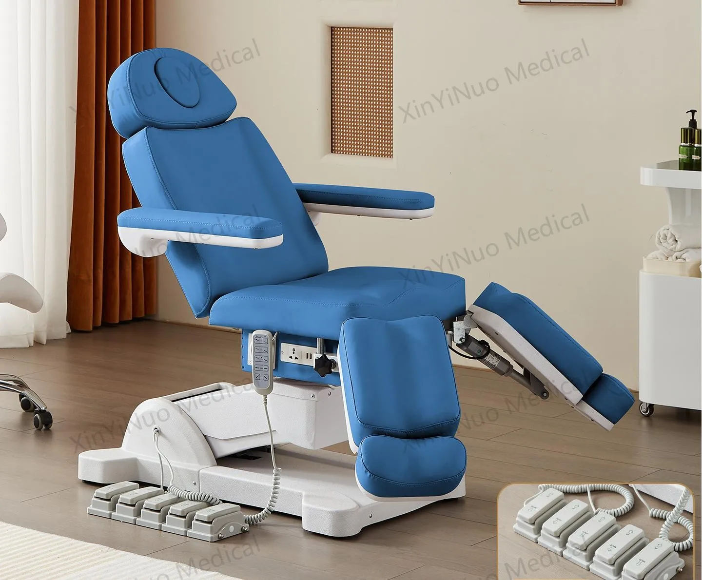 New Arrival Electric Pedre Chair Massage  Plastic Split Leg Tattoo Rotation Bed With 5 Motors