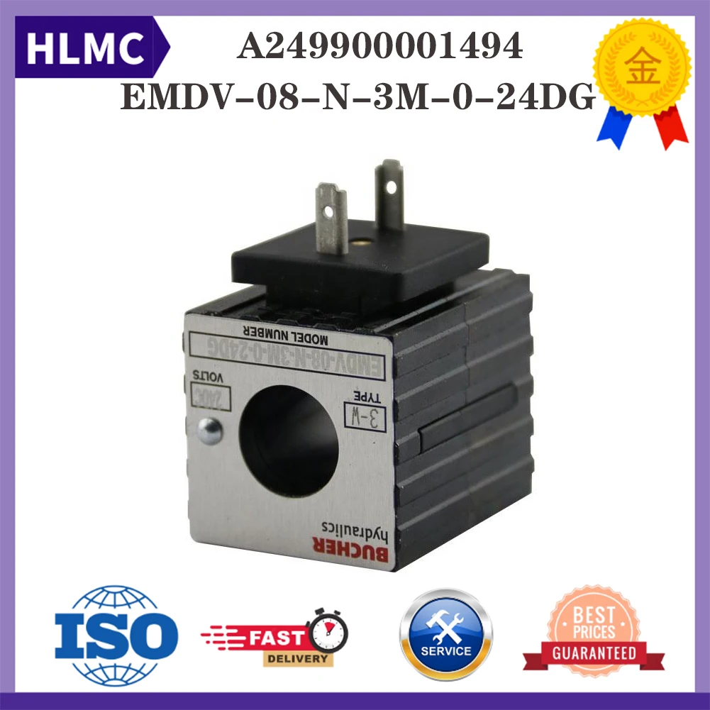 Excavator Parts A249900001494 Solenoid Valve EMDV-08-N-3M-0-24DG High Pressure Solenoid Valve Core