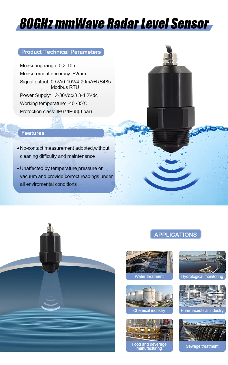 Smart Wireless Ultraschall Level Sensor Tank Level Sensor Atech Lorawan Ultraschall Level Sensor