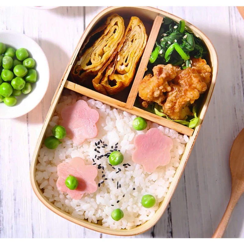 Japanese Lunch Box Wooden Bento Box Separate Lunch Box for Teachers and Students Multi-layer Thermal Insulation Lunch Box