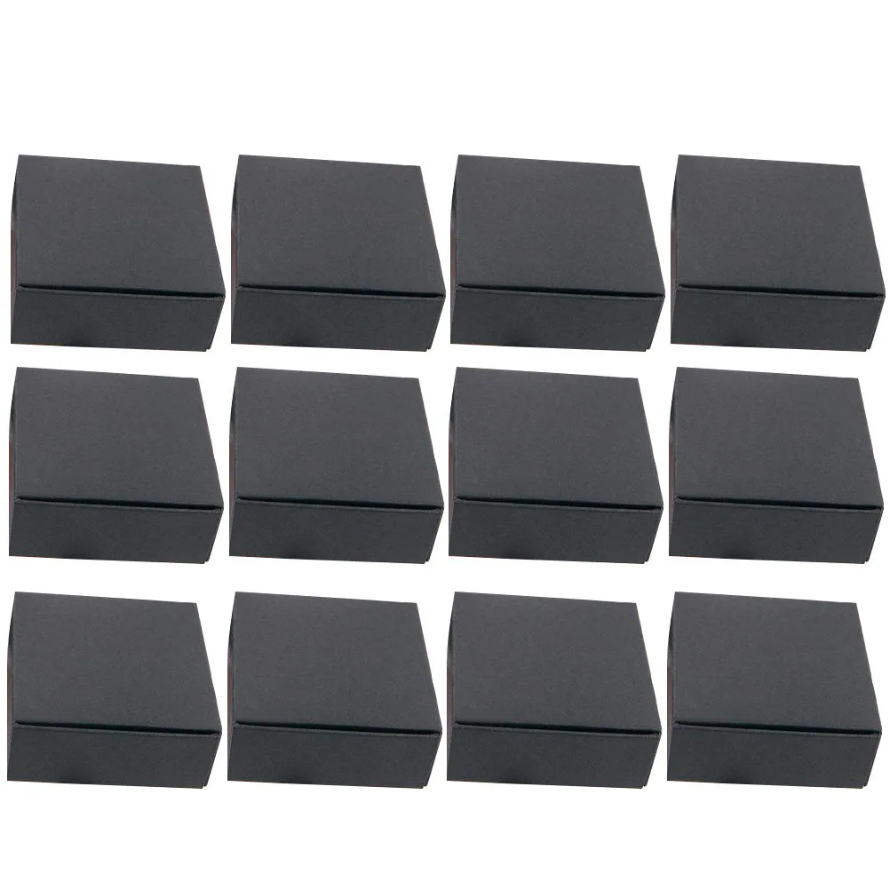 Boîtes d'expédition noires, 24 pièces, installation facile, rangement pratique pliable, emballage mobile, coffrets de rangement, étuis noirs