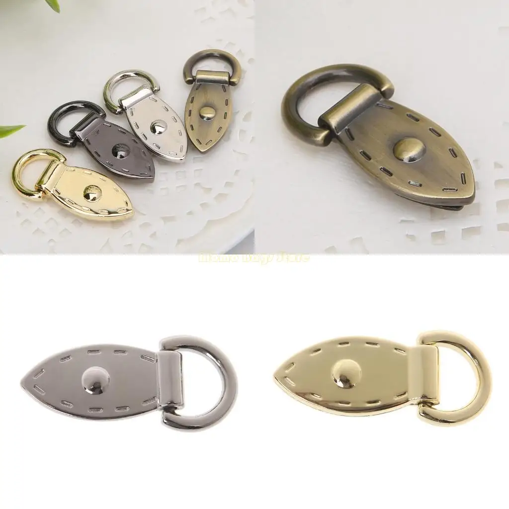

X90D Leaf D Buckle Metal Buckles Handbag Strap Clasp Keyring Dog Chain Hooks DIY