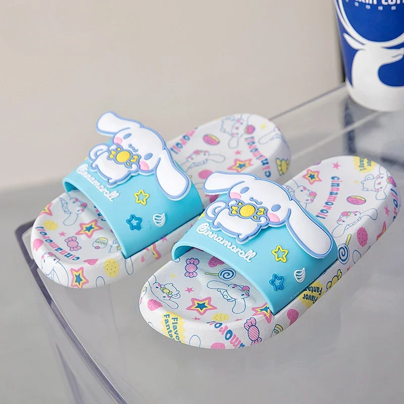 Sanrio Children\'S Cartoon Anti-Slip Soft-Soled Slippers Boys And Girls Bathroom Slippers Summer Cute Baby Home Casual Shoes