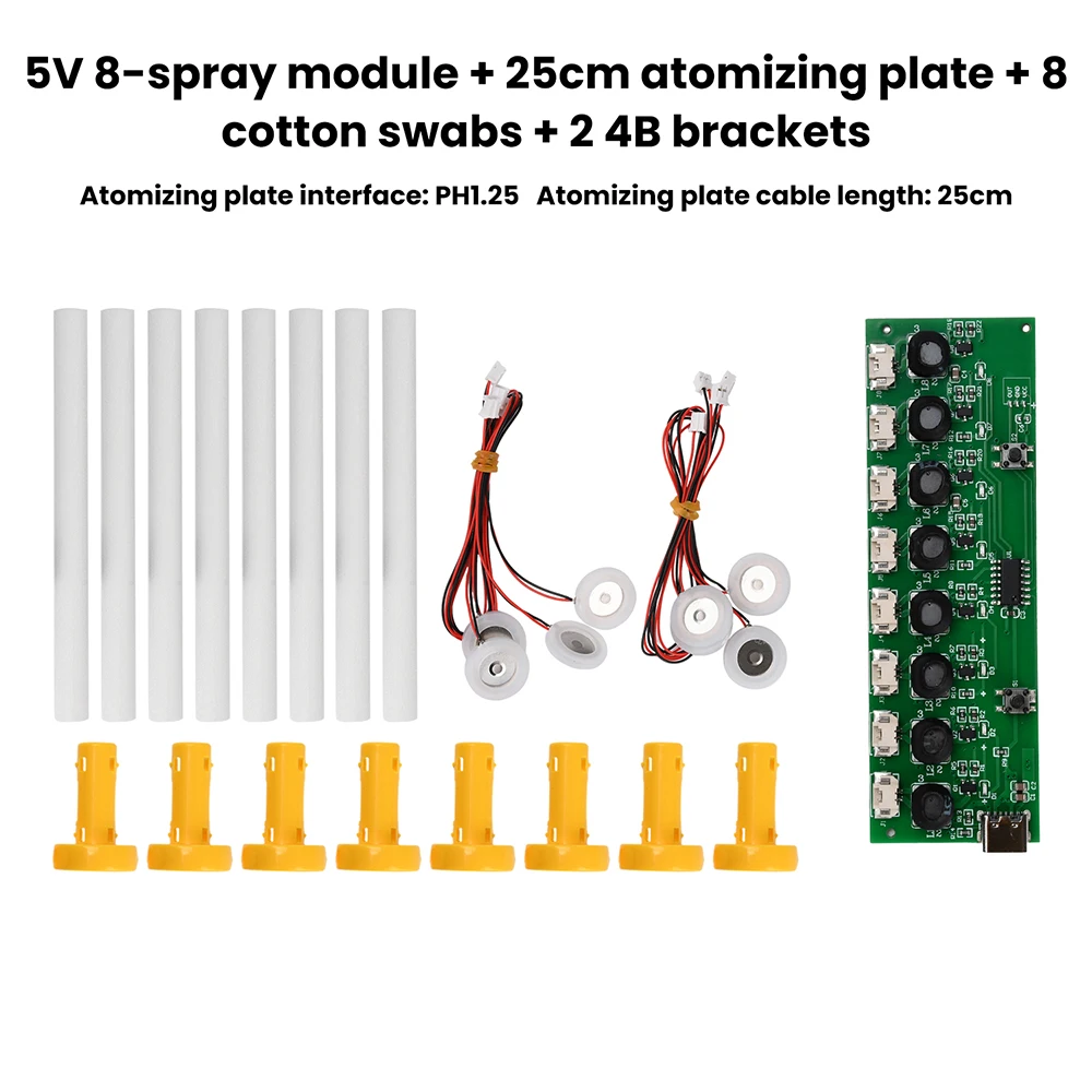 DC 5V 12W Spray Humidifier Module Atomization Control Board Ultrasonic Atomizer Supports Fast Charging Type C Interface image 3