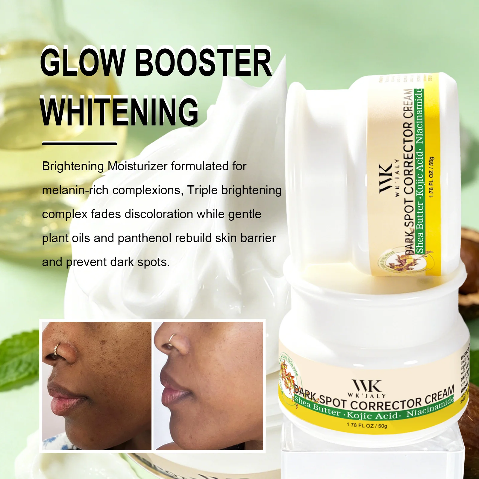 WK JALY Dark Spot Corrector Cream, Whitening Skin, Remove Dark Spots, Melanin, Freckles, With Niacinamide, for All Skin Types