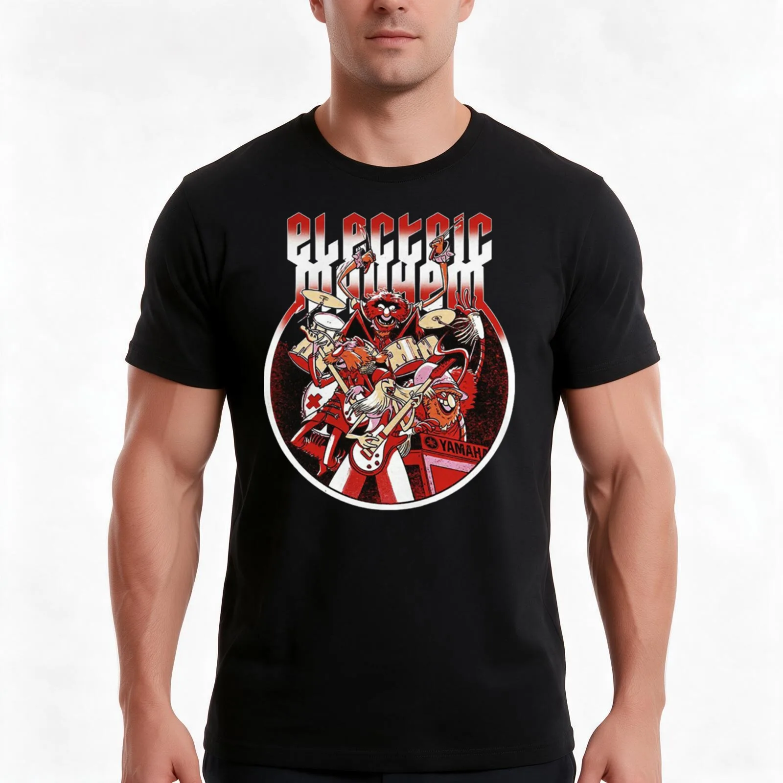 Dr.Teeth And The Electric Mayhem T-Shirt, Summer Casual Cotton Tee, Oversized Streetwear Tops, Vintage Graphic Print