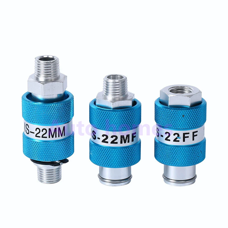 MS-22MF Pneumatic air Pipe control switch ftting hand slide valve 1/4'' aluminium Female Airtac type