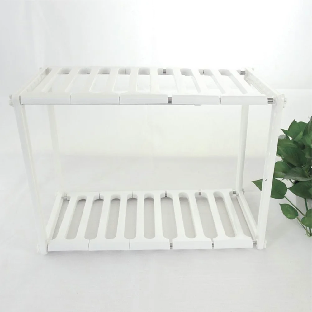 

Water Sink Organizer Rack Adjustable Two Layers Retractable Drain Tray For Kitchen Drying Pots Pans Cutlery Telescopic