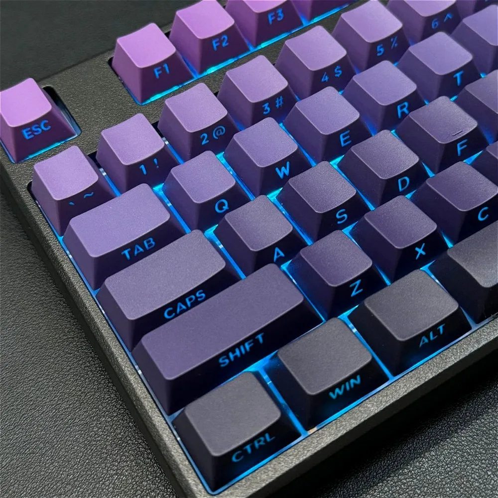 

Ziqi Donglai, keycap set 130 keys, cherry PBT gradual change purple, suitable for MX switch 60/84/90/104/108 mechanical keyboard