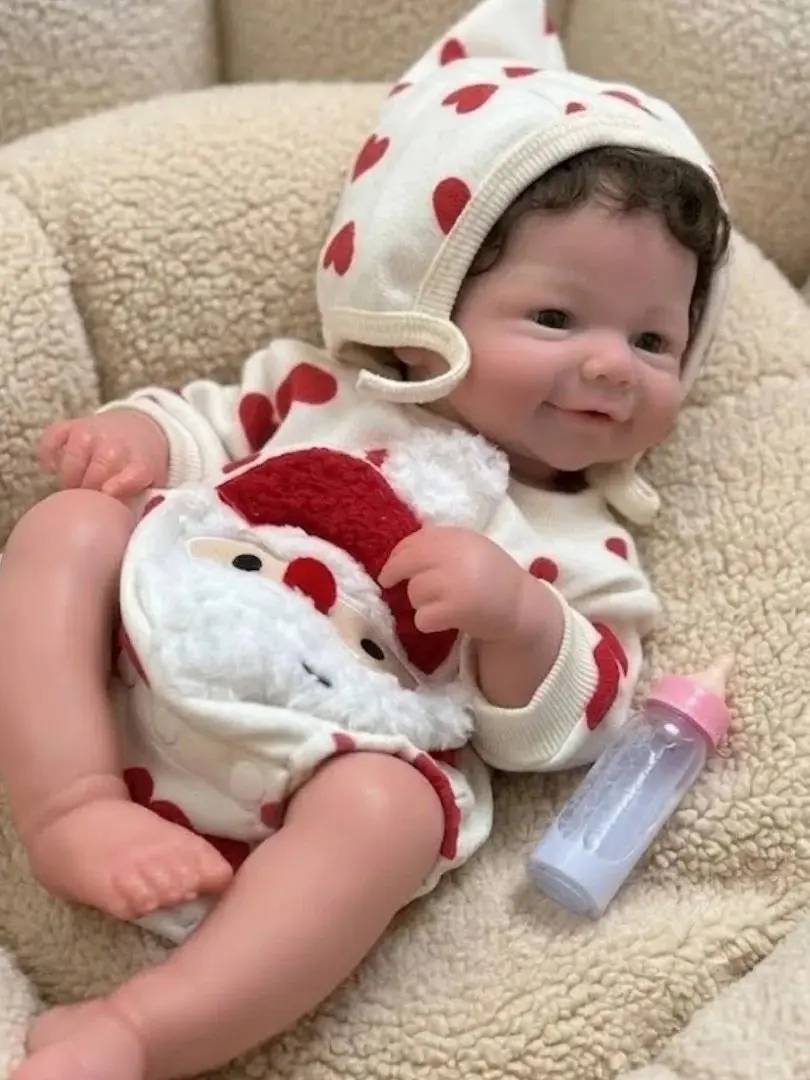 OtardDolls-45cm Open Mouth Solid bebe reborn de silicona Girl Dolls met geworteld haar, handgeschilderde & ongeschilderde huid, reborn pop - afbeelding 2
