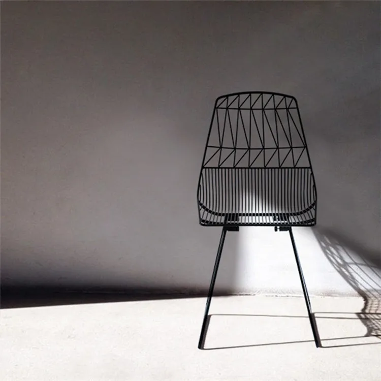 

Internet celebrity household hollow wire mesh chair Nordic back designer wrought iron dressing Outdoor balcony