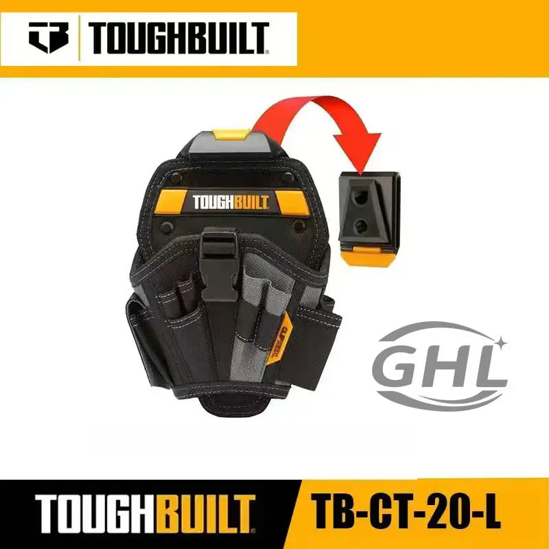 TOUGHBULILT TB-CT-20-L Medium Tool Waist Bag Electric Drill Set Quick Hanging Buckle Electric Drill Bag