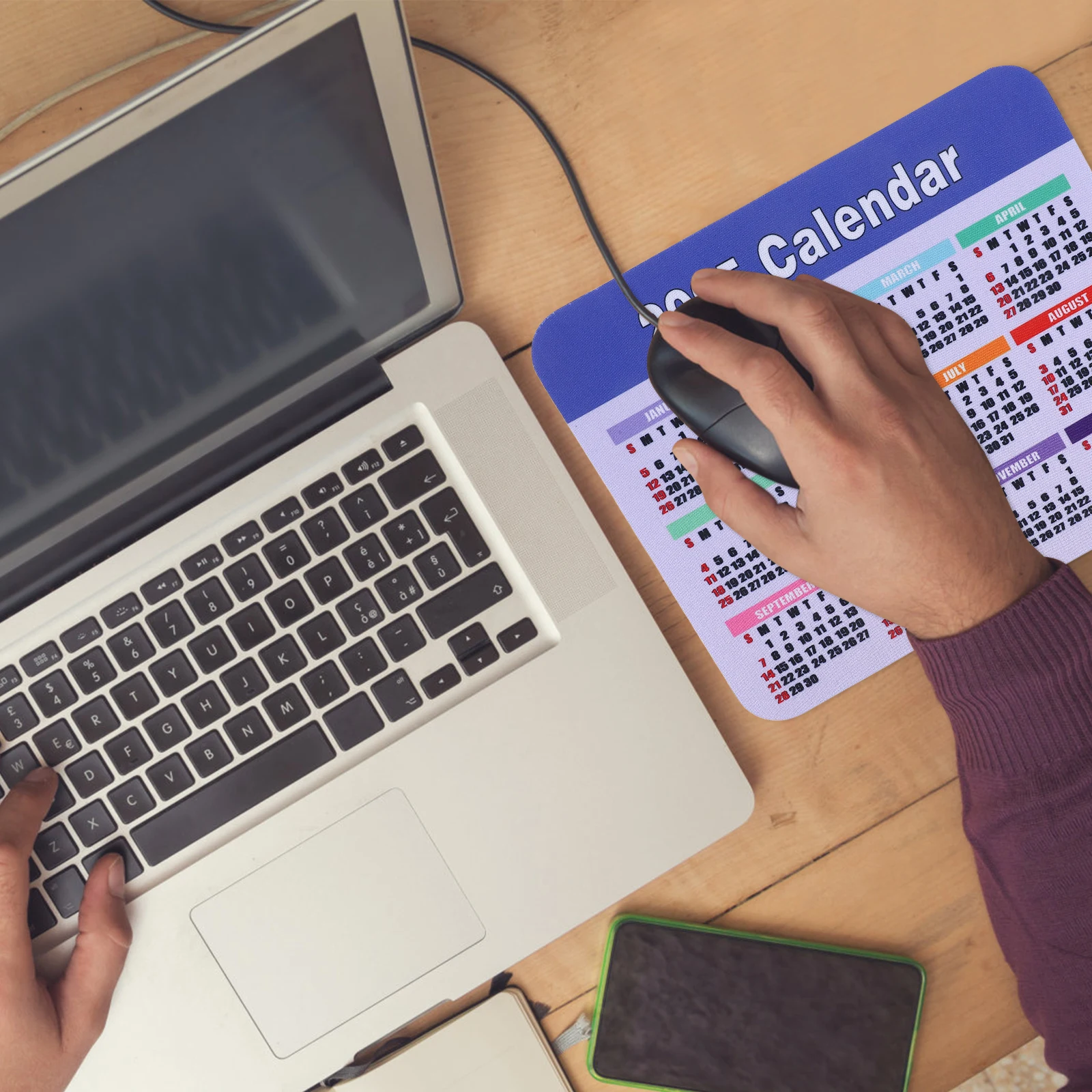 

Calendar Mouse Pad 2025 Thick Desktop Monthly Planner For Office Computer Desk Mat Gaming Mousepad Notepads Cool