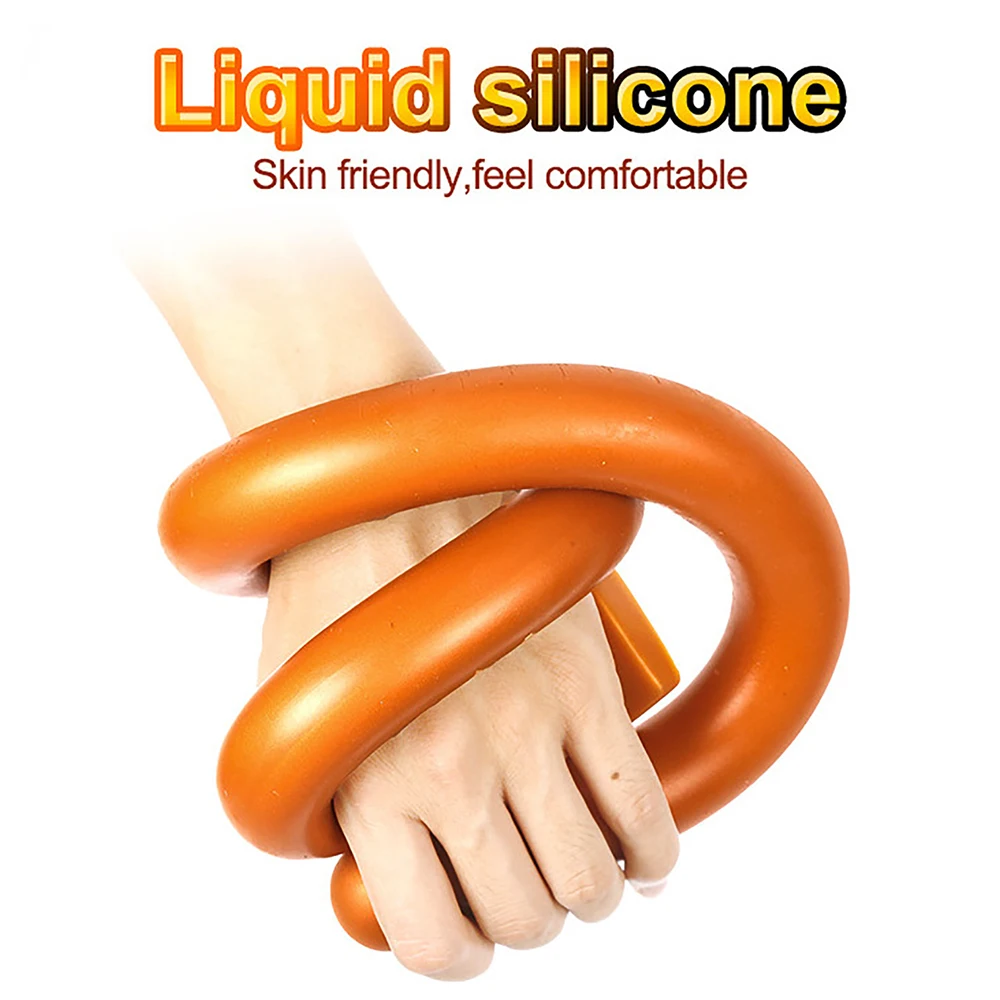 Liquid Silicone Extra Long Anal Plug Dildos Stimulate Anus Vagina Soft Anal Dilator with Length Scale Sex Toys Butt Plug Penis