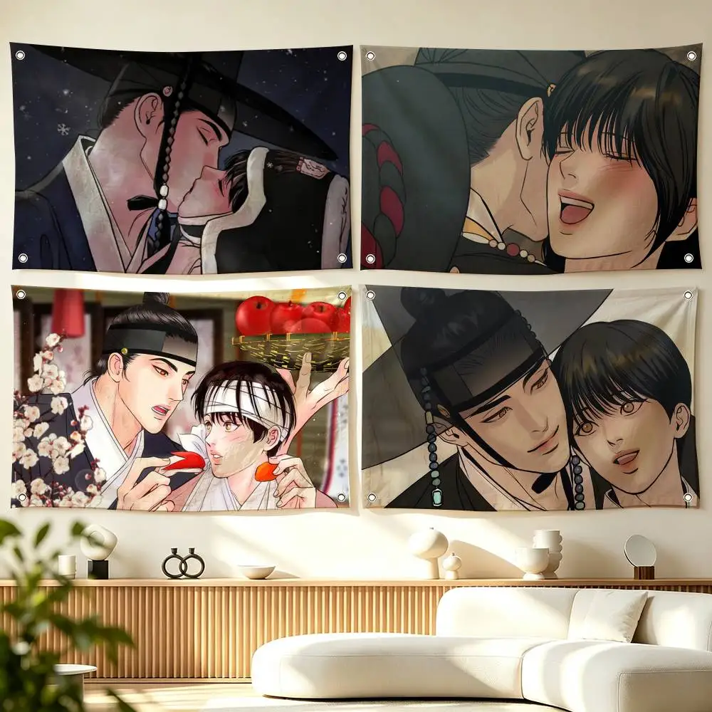 P-Painter of the night Manhwa  Flags Wall Hanging Tapestry Outdoor Garage Room Decorative flag Background Blanket