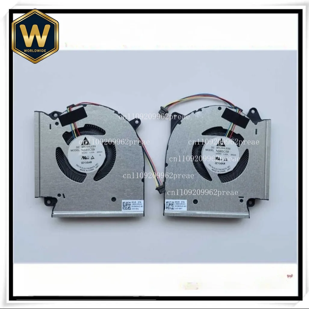 

S For ASUS ROG Strix G17 G713QE G713IE: New Original Laptop Cooling Fan (CPU+GPU) NS85C59 DC5V RTX3050Ti Version