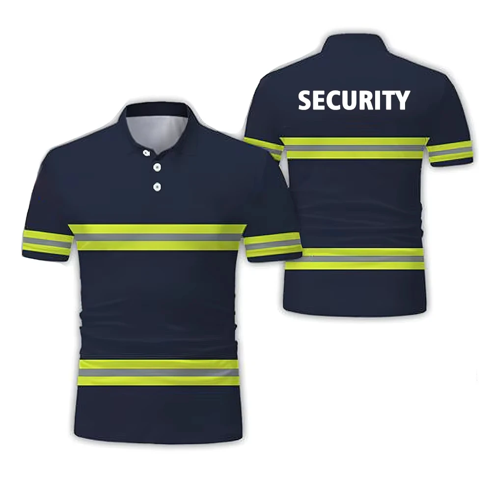 Security Project Classic Safety Clothing Polo Shirt Guard Men's Work Uniform Construction Shirts Breathable T Shirts Wholesale