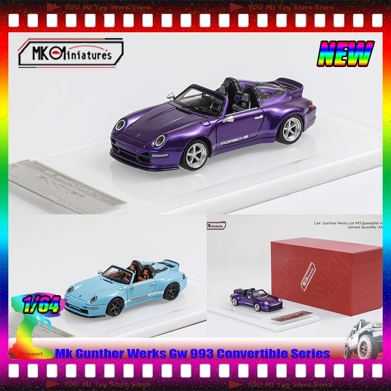 

New Stock Mk 1:64 Gunther Werks Gw 993 Convertible Series Simulation Resin Limited Edition Models Custom Toys Static Collectible