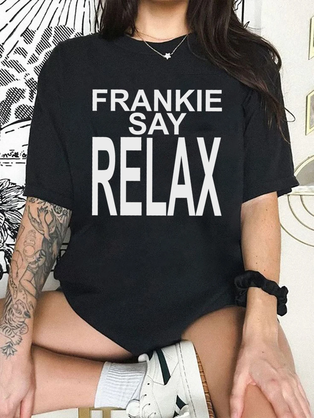 

Frankie Say Relax забавная футболка из хлопка 90-х годов в стиле ретро Camisas Hombre оверсайз женская и мужская футболка с короткими рукавами модная уличная одежда