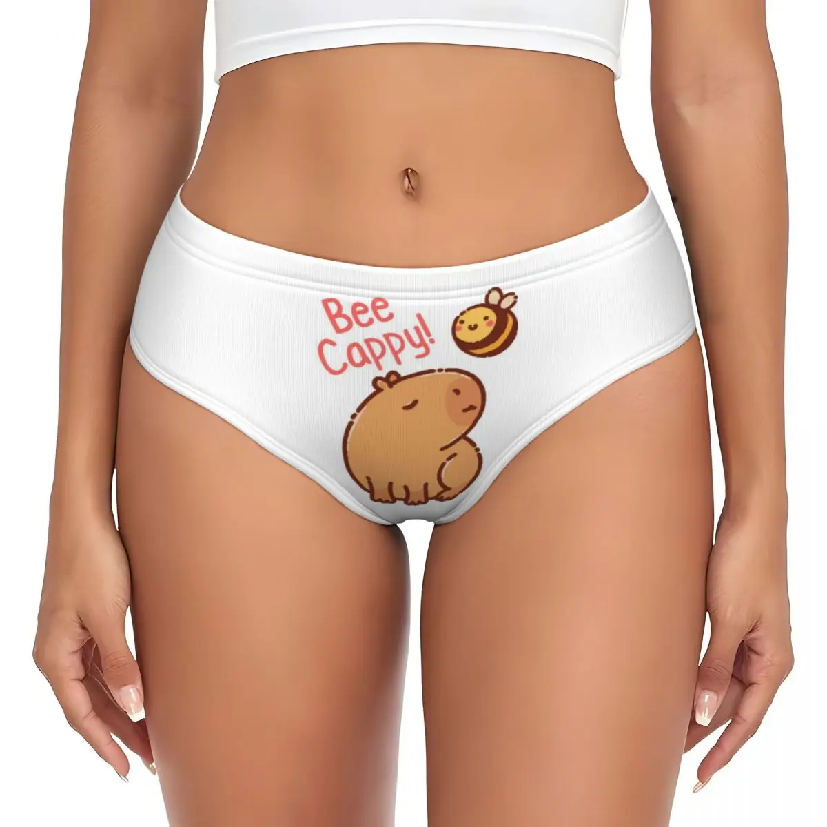 

Custom Women's Bee Cappy Panties Breathable Capybara Briefs Underwear